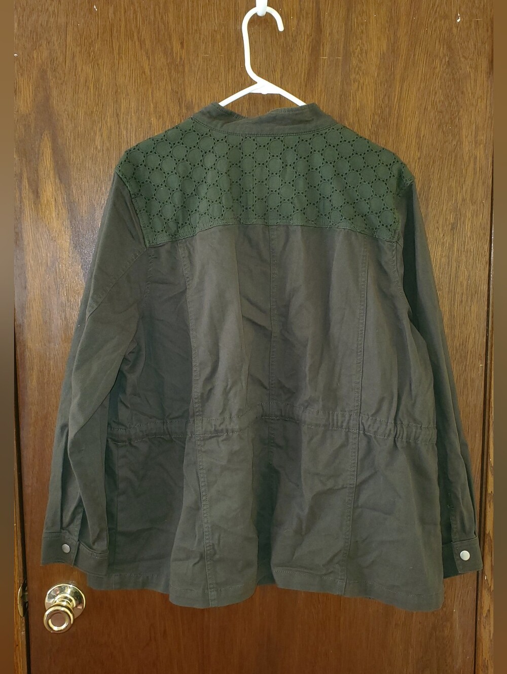 Denim & Co Olive Green Utility Jacket Sz Xl
